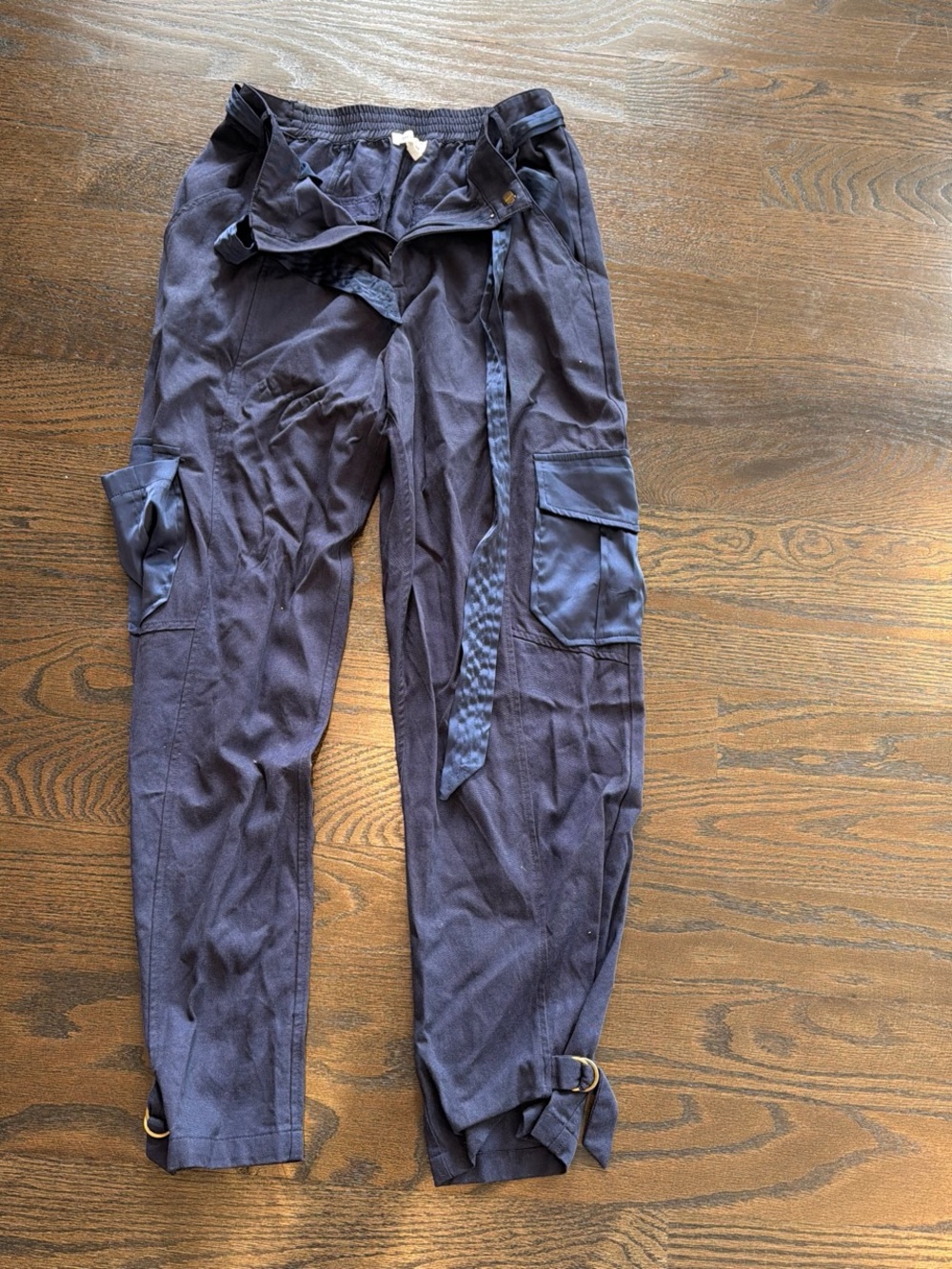 Women’s Navy Cargo Jogger Pants - Casual Utility Style